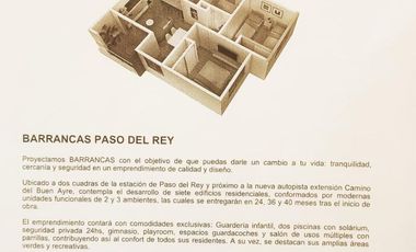 Departamento 3 Ambientes En Venta Barrancas Paso Del Rey, Oportunidad