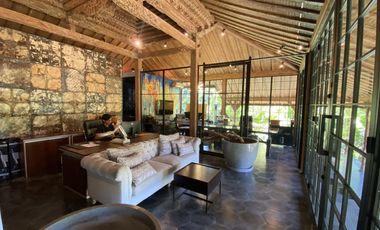 Leasehold - Exquisite Teak Joglo Office with Premium Finishes & Scenic Landscape