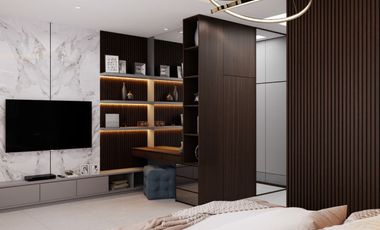 RUMAH BEBAS DESIGN FULL INTERIOR DAN KOLAM RENANG DI KOMPLEK PEMDA PEKANBARU