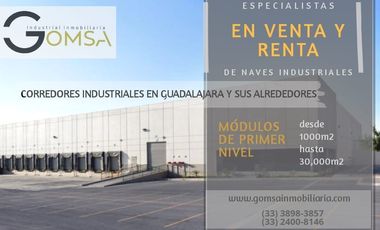 Bodegas en renta de 1000m2 hasta 30,000m2
