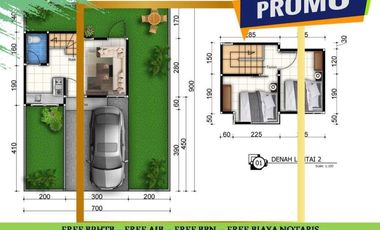 Jual Rumah Malang Tipe 2 Lantai 31/63 2KT 1KM View Bukit Katu Free Biaya