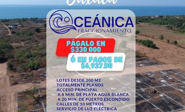 TERRENOS EN PLAYA GUAPINOL CERCA DE AGUA BLANCA, PUERTO Escondido