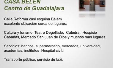 Departamento amueblado centro de Guadalajara hospital civil