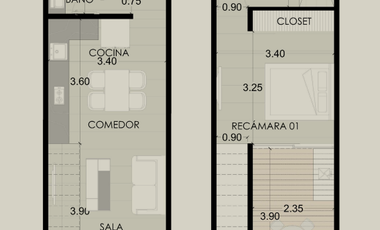 Departamento en venta Mérida Yucatán, Malta Temozón Norte