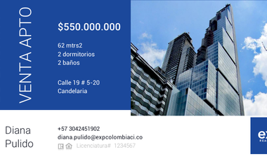 apartamento en venta en la candelaria. Cod V9155775