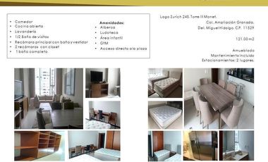 Apartamento en renta en Miguel Hidalgo, Ampliación Granada