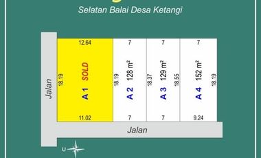 Tanah Dijual Murah SHM Barat Puskesmas Bagelen
