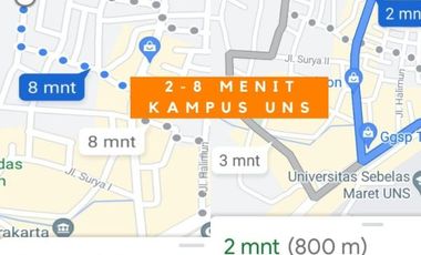 Rumah Kost Kontrakan 17 Kamar Belakang UNS Solo