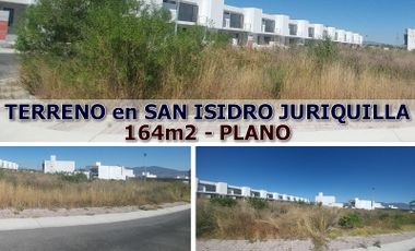 Se Vende Hermoso Terreno PLANO de 164 m2 en San Isidro Juriquilla, GANELO!