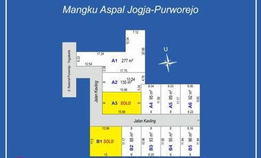Kavling Ruko Mangku Jl.Purworejo-Jogja, SHM Luas Ideal