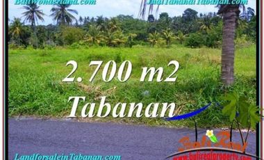 Murah ! 2.700 m2 View Gunung & Sawah di Tabanan