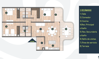 Departamentos(3R) en Venta en Marcrisanto en San Cristanto, Yuc.