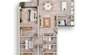 Departamentos(3R) en Venta en Marcrisanto en San Cristanto, Yuc.