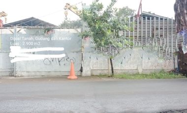 Gudang pinggir jalan di Jatiasih Bekasi 29 M