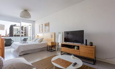 Av. Niceto Vega al 5700, Palermo Hollywood. Alquiler Temporario de 1 gran ambiente con balcon y  Amenities