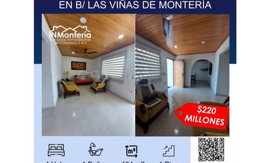 SE VENDE CASA EN BARRIO LAS VIÑAS DE MONTERIA