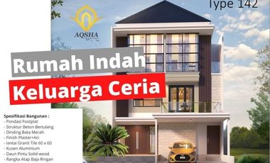 Rumah 2 lantai Jawa timur dengan Type 60/80 desain Mezzanine