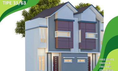 Jual Rumah Malang 2KT 2 Lantai Tipe 31/63, Bisa Inhouse Tanpa Bank