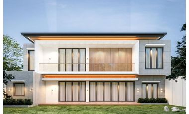 dijual rumah kontemporer ada kolam renang pribadi