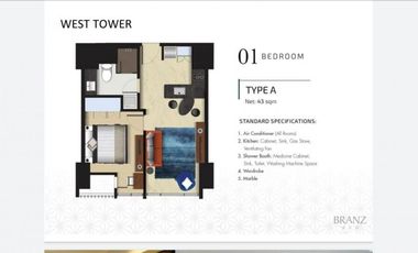 apartemen mewah 1 bedroom the branz BSD by tokyuland