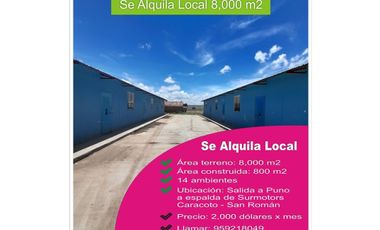 Se Alquila Local 8,000 m2