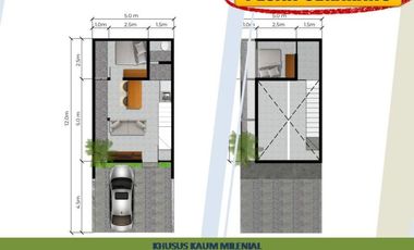 Rumah Khusus Milenial 2 LANTAI MURAH