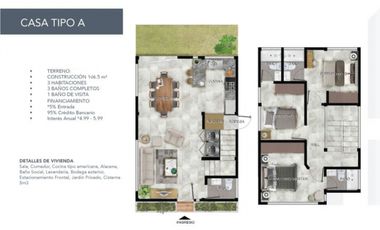 CASAS VIP DE DOS PISOS URBANIZACION ANTHARA - MANTA