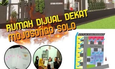 RUMAH DIJUAL DEKAT MOJOSONGO SOLO