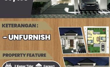 DIJUAL RUMAH MINIMALIS MODERN TYPE 70 DI JL.GARUDA SAKTI KM6