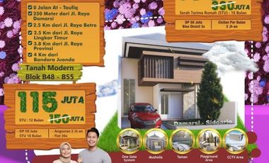 Tanah Kvavling modern idaman Ukuran 75m damarsi, murah dekat bandara