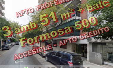 EXCELENTE - Departamento en Venta en Caballito 3 ambientes 51 m2 + balcón al frente - Formosa 500