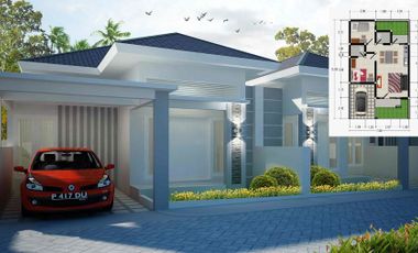 Rumah desain minimalis modern dalam cluster dejat bandara baru Yogya