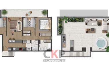 Penthouse 2D /2B / azotea con quincho privado/ Metro Bilbao