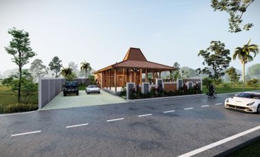 Rumah Joglo Luas dilengkapi Pendopo & Pagar Dekat Candi Prambanan