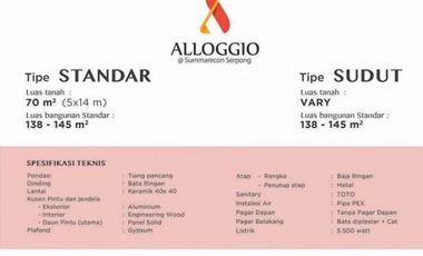 Kost 3 lantai siap huni Allogio Summarecon Gading Serponh