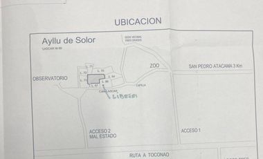 Se vende terreno agrícola ubicado en San Pedro de Atacama.