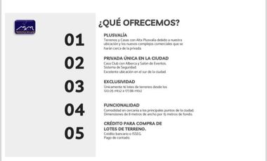 TERRENO EN VENTA PASO DE PERULES PRIVADA
