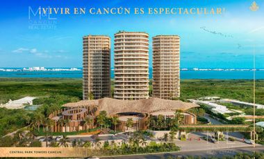 Departamento en Venta Central Park Cancún Towers, Vista a Laguna, 3 Recámaras