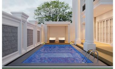 RUMAH DI JUAL TYPE 600 DI KOMP PEMDA JL CEMARA GADING FULL INTERIOR + KOLAM RENANG..