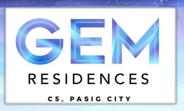 GEM RESIDENCES 1 Bedroom Preselling Condo C5 Pasig City near arcovia kasara
