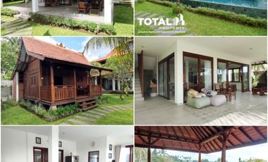 Dijual Villa Lahan Luas 2 Lt Tipe 250/700 Full Furnished +Pool & Gazebo Hrg 4 M-an di Lodtunduh, Ubud, Gianyar