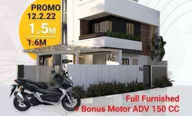Promo Rumah Mewah 2,5 Lantai Dekat Tol Pasteur Bonus Motor Honda ADV