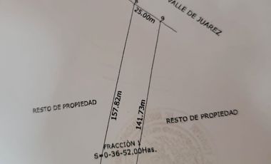 PARCELA CAMINO BUENAVISTA VALLE DE JUAREZ JAL