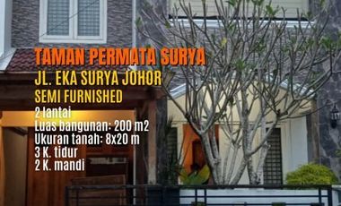 Rumah 2 Lantai Dalam Komplek Taman Permata Surya Medan Johor
