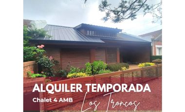 ALQUILER TEMPORADA Chalet 4 AMB - zona Los Troncos MDP
