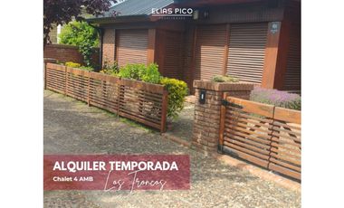 ALQUILER TEMPORADA Chalet 4 AMB - zona Los Troncos MDP