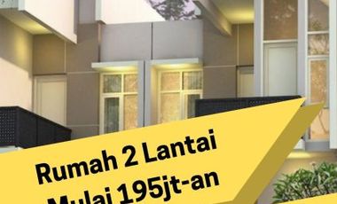 Rumah 2 Lantai Hanya 195jt-an Tanahnya Saja 137jt-an Sisa 1 Unit Lagi