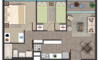 Oportunidad, en venta dpto 2d + 1b, Quinta Normal