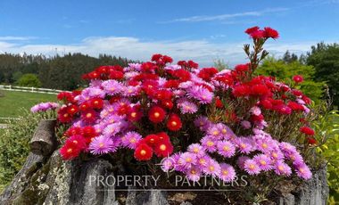 Casa con hermoso jardín en condominio con vista al lago