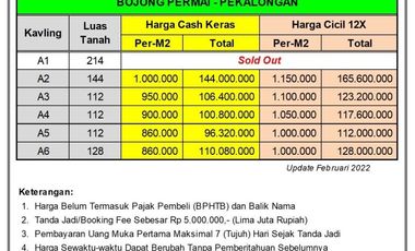 Tanah Strategis Bojong Pekalongan, SHM Pekarangan, Harga 800 Rb-an